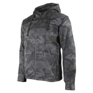 Men's Royal Blue Hooded Zip-Up Sweatshirt Regular Fit Solid Color Casual Autumn Wear French Terry Fabric - Product Image 6