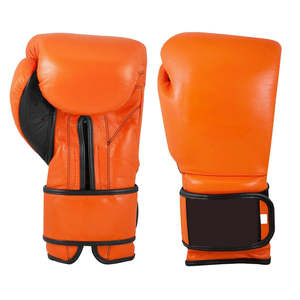 Guantes Profesionales de MMA de Cuero Vacuno con Cierre de Gancho y Bucle, Diseño de Dedos Completos, para Entrenamiento de Sanda, Boxeo y Sparring, Impermeables - Product Image 1