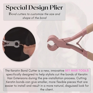 Cortador de Extensiones de Cabello con Punta en U, Removedor Profesional de Queratina, Pinzas de Acero Inoxidable para Uso Comercial y Remoción Segura - Product Image 5
