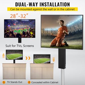 Sollevatore TV Automatico con Telecomando, Corsa 20 Pollici, Altezza Regolabile, per TV da 28-32 Pollici, Supporta fino a 60 kg - Product Image 4