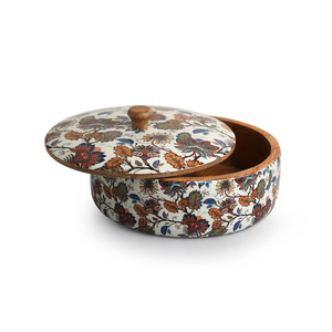Pot en bois durable de haute qualité du fournisseur direct, couvercle naturel, écologique, prix économique, logo personnalisé pour servir les repas - Product Image 5