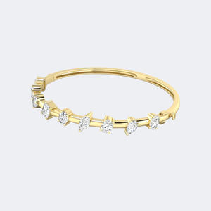 Brazalete de Oro Sólido con Diamantes de Corte Mixto de 3.00CTW Engastados en Puntas - Product Image 4