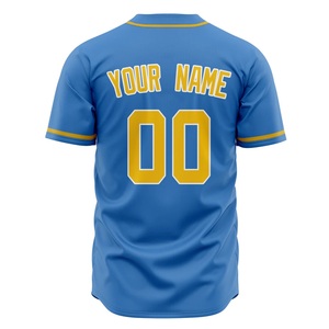 Mens Baseball Jersey Custom Logo Team Uniform Polyester Breathable Quick Dry Sportswear Button Down OEM <b>Bulk</b> Manufacturer - Product Image 3