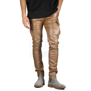 Premium Quality <b>Men's</b> <b>Leather</b> <b>Pants</b> Custom Design Straight Mid Casual Breathable Eco-Friendly Durable Material Wholesale Price - Product Image 5