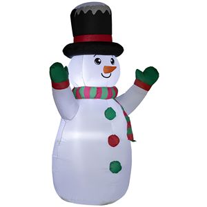 Pupazzo di Neve Gonfiabile di 1,8 Metri con Luci LED per Decorazioni Natalizie da Interno/Esterno, Giardino e Feste - Product Image 1