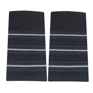 Epaulettes de rango de piloto ajustables hechos a mano con tela trenzada francesa y alambre de filigrana - Product Image 2