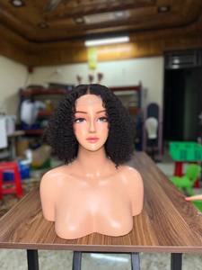 Pelucas cortas bob de cabello virgen vietnamita Shinhair al por mayor, con cutícula alineada, rizo Jerry Water Curl, cabello humano con clip, trama única, negro. - Product Image 4
