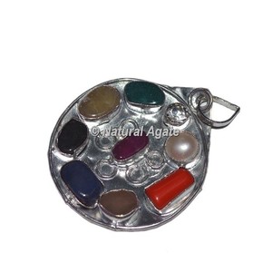 Pendentif en Agate de guérison 9 plaques vasu, pendentifs des sept chakras - Product Image 5