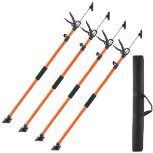 Set di 4 Aste Telescopiche in Acciaio, Supporto Rapido Regolabile 45.7-114.2 Pollici, Sistema di Supporto per Connettori e Mensole - Product Image 1