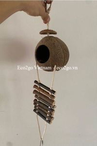 Coco Shell Pet House – Unique Handmade Natural Hideaway for Small Pets & <b>Garden</b> Wildlife Eco2go Vietnam - Product Image 3