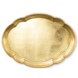 Decorative Brass Serving <b>Tray</b> With Handles Luxury Metal Serving <b>Tray</b> For Tea Coffee <b>Snacks</b> Home Dining - Product Image 2