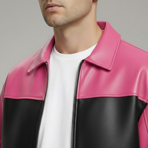 Men's Genuine Leather Stand Collar <b>Waterproof</b> Eco-Friendly Outerwear <b>Jacket</b> High Quality Zipper <b>Long</b> Sleeve Winter <b>Jacket</b> Men - Product Image 4