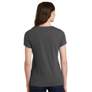 Camiseta de Cuello en V para Mujer, Estampado Informal, Manga Corta, Tejido Jersey, Transpirable, Ecológica, Verano, 100% Algodón, Anti-UV - Product Image 2