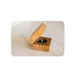 Caja Minimalista Cuadrada de Madera para Anillos, Estuche Magnético Portátil de Madera para Anillos de Compromiso, Pequeña Caja de Almacenamiento de Joyas para Regalos de Enamorados - Product Image 4