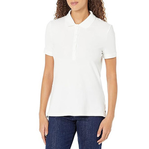 Haut de sport pour femme en jersey blanc, séchage rapide, anti-boulochage, respirant, avec logo frontal, manches courtes, polyester - Product Image 2