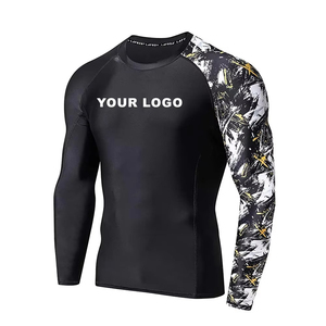 High Quality <b>Thermal</b> Breathable Eco-Friendly Quick Dry <b>Men's</b> Athletic Compression Short Sleeve Shirt 100% Polyester - Product Image 3
