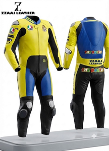 ชุดแข่งรถ MotoCP หนังวัว/หนังจิงโจ้ แบบจั๊มสูท/ชุดป้องกันขั้นสูงสำหรับสนามแข่งและถนน ตัดเย็บตามสั่ง - Product Image 1