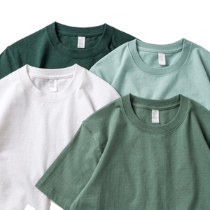T-shirt en coton à manches courtes pour homme, coupe classique, couleur unie, col rond, tricoté, teint uni, blanc, noir - Product Image 4
