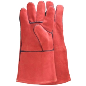 <b>Long</b> Sleeve Cowhide Split Leather Welding <b>Gloves</b> Industrial Safety <b>Gloves</b> Cotton Fleece Lined Breathable Anti-Slip Safety Cuff - Product Image 4