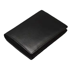 럭셔리 남성 지갑 가죽 Trifold 지갑 남성 가죽 세 배 짧은 RFID 보호 신용 카드 홀더 동전 지갑