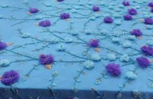 Tissu à paillettes lourdes pour Lehenga, tissu brodé en coton blanc, tissu organza doux brodé floral, en promotion - Product Image 5