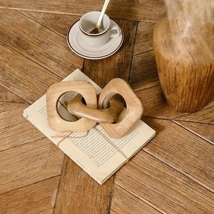 Escultura Geométrica Decorativa de Madera Natural Ecológica para Mesa, Decoración del Hogar, Adorno para Bodas - Product Image 3