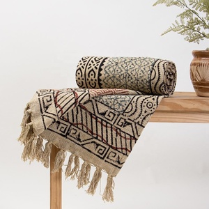 100% Cotton <b>Sofa</b> Throw Blanket Used Both Outdoor and Indoor Blanket for Living Room <b>Sofa</b> <b>Bed</b> and Chair - Product Image 6