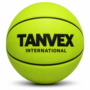 Ballon de basketball TANVEX International, taille personnalisée, revêtement PVC, chambre à air en caoutchouc naturel, durable, écologique, 600-650g, modèle TI-BB-0005 - Product Image 1