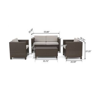 Set di 4 Pezzi di Mobili da Esterno per Patio, Durevoli ed Eleganti, Collezione PUERTA - Product Image 4