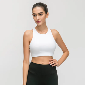 Sujetador deportivo de yoga 2026 personalizado para mujer, ligero, acanalado, de alto soporte, ecológico, transpirable, con tirantes cruzados y corte corto. - Product Image 2