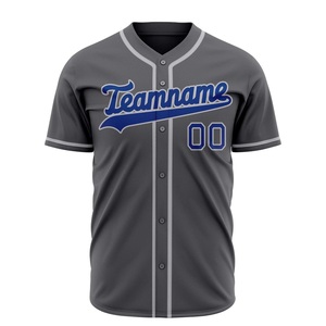 Men Baseball Jersey Breathable Polyester Button Down Team Uniform Quick Dry Sports Shirt Sublimation Print OEM Bulk Supply - Product Image 3