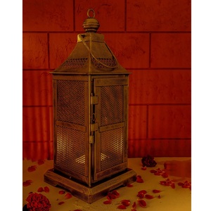 Elegant Metal <b>Lantern</b> Rectangle Home Decoration Durable Candle Holder for Indoor Outdoor Use - Product Image 5