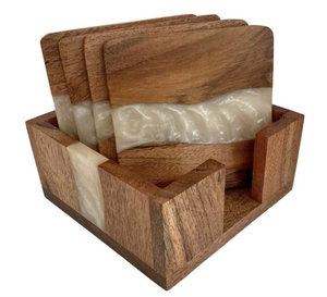 Casetera de Resina y Madera Hecha a Mano con Técnica de Fundición para Decoración del Hogar, de la India - Product Image 5