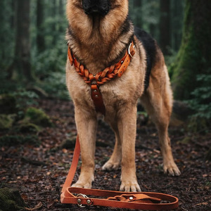 Wholesale Comfortable <b>braided</b> leather pet collar designed for everyday wear and outdoor dog adventures in reasonable price - Product Image 1