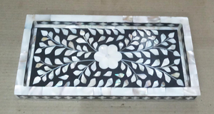 Plateaux en nacre en résine, taille et couleur personnalisées, faits à la main, style Art Déco, carrés, compatibles lave-vaisselle et micro-ondes, pour usage en restaurant - Product Image 5