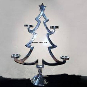 Latest Design Silver Finished Luxury Unique Handmade Blank Sublimation <b>Christmas</b> <b>Tea</b> <b>Light</b> Candle Holder for Home Decorations - Product Image 5