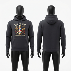 Men's Eco-Friendly Regular Fit Waterproof Windproof Breathable 220-260 GSM Cotton/Polyester Knitted Fabric Pullover <b>Hoodie</b> Front - Product Image 2