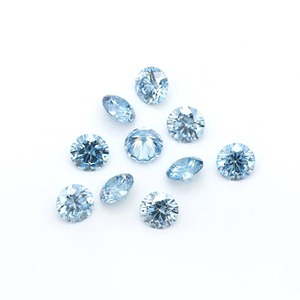 Diamantes Sueltos de Color Azul Redondo de 0.80mm a 4.40mm, Diamantes Cultivados en Laboratorio Sin Certificación para la Fabricación de Joyas - Product Image 1