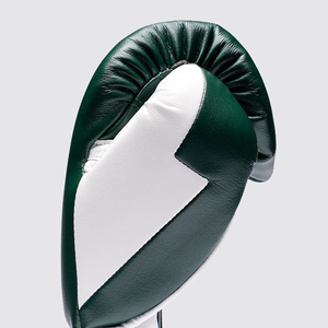 Fly Boxing Gloves Green White Leather <b>Strap</b> Closure Breathable Adult Training Gear Custom Made Sparring Top Quality Boxing Glove - Product Image 6