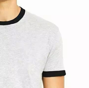 T <b>Shirt</b> for Men <b>100</b>% Cotton <b>Polyester</b> Heavy Weight Ringer T-<b>shirt</b> ringer Sleeve Round Neck Casualwear - Product Image 6