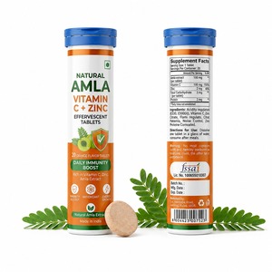 Tabletas Efervescentes con Sabor a Amla, Bebida Refrescante Instantánea, Mezcla de Bebida con Sabor a Naranja y Vitaminas, Paquete de 20 Tabletas - Product Image 3