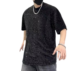 Camiseta de Hombre 100% Algodón Tejido con Brillantes Diamantes, Diseño Personalizado con Pedrería, Cuello Redondo - Product Image 1