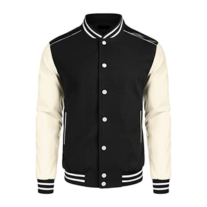 High Quality <b>Men's</b> Varsity <b>Jacket</b> <b>Men</b> Chenille Embroidery <b>Leather</b> Sleeves Baseball Letterman Varsity Customizable <b>Jackets</b> - Product Image 4