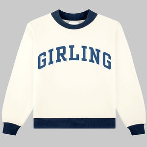 Sudadera de Felpa de Algodón de Dos Tonos, Personalizada, de Alta Calidad, para Mujer, Cuello Redondo, Corte Holgado, con Hombros Caídos y Cuello Simulado - Product Image 4