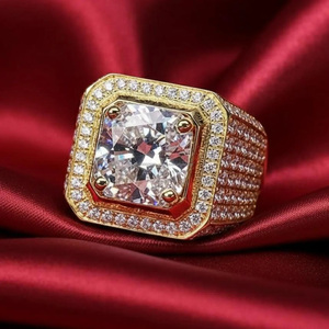 Bijou de luxe pour homme en argent sterling 925 plaqué rhodium, style hip-hop, serti de pierres, par Vana Jewels H0035 - Product Image 2