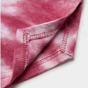 T-shirt court pour femme en coton 100% personnalisé, imprimé tie-dye, col rond, manches courtes, coupe ample, style streetwear décontracté, taille XL - Product Image 6