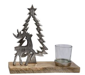 Antique Christmas Tree Sculpture Premium Quality Metal Wooden Base Modern Home <b>Decor</b> for Wedding Festive Celebrations <b>Table</b> <b>Top</b> - Product Image 3