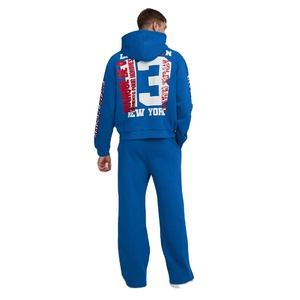 Survêtements d'hiver sur mesure de haute qualité pour adultes, unis, à la mode, avec cordon de serrage, à capuche, imprimés, écologiques, 100 % coton - Product Image 3