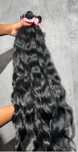 ผมเรมี่ผมหยิกอินเดียสีดำมีสไตล์ผมชาวอินเดียบริสุทธิ์ผมคนตัวเดียวที่มีปลายธรรมชาติ - Product Image 3