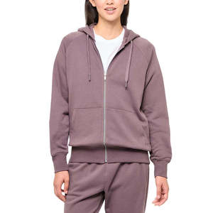 Precio de fábrica: Sudaderas con capucha y sudaderas para mujer al por mayor, de manga larga, con bolsillo con cremallera, sudaderas con capucha de invierno para mujer - Product Image 1